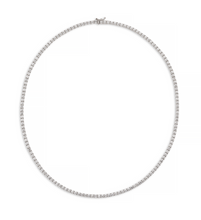Load image into Gallery viewer, 14k White Gold 4.06Cts Diamond Tennis  Necklace with 200 Diamonds
