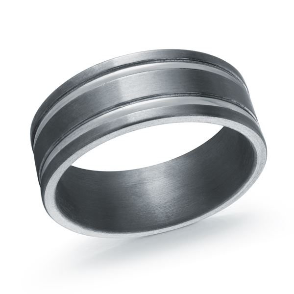 8MM Grey Tantalum Band, size 10.0