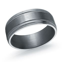 8MM Grey Tantalum Band, Size 10.0