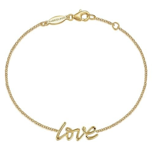 Gabriel 14K Yellow Gold Love Bracelet 7 Inch Long