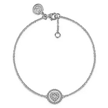 Load image into Gallery viewer, Sterling Silver 0.06Ct Diamond Bujukan Heart Bracelet
