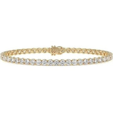 14k Yellow Gold 3.00Ct Lab Grown Diamond Bracelet with 64 Diamonds