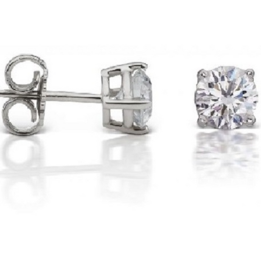 14k White Gold 3.00Ct Diamond Stud Earring