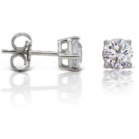 14k White Gold 1.65Ct Diamond Stud Earring