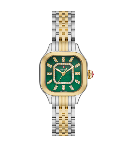 Michele Meggie 18K Two-Tone Gold-Plated Diamond Dial Watch