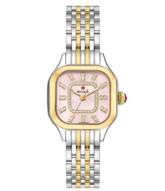 Michele Meggy 18k Gold Plated MOP Diamond Dial