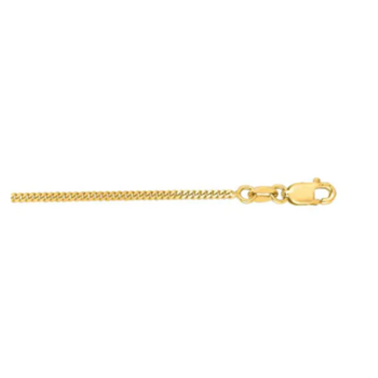 14k Yellow Gold 1.4mm 18" Gourmette Chain with Lobster Clasp