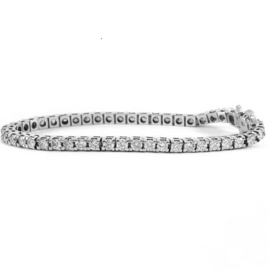 14k White Gold 5.05 Ct LAB GROWN Diamond Bracelet