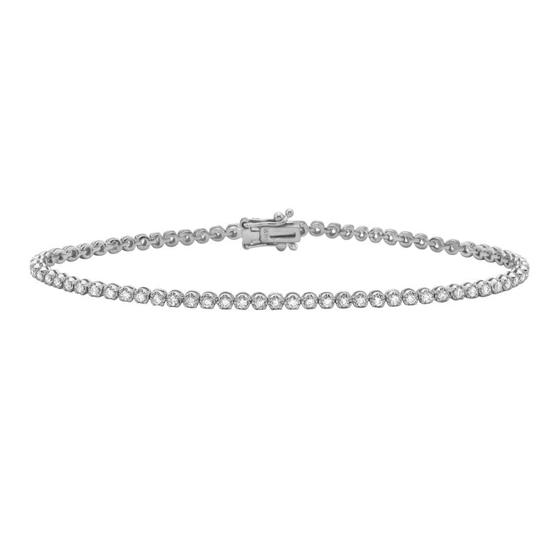 14k Gold 1.00Ct Diamond Bracelet with  72 Diamonds, available in White and Yellow Gold