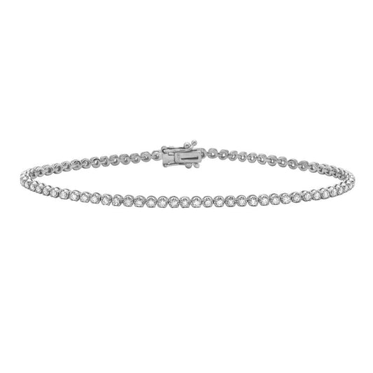 14k Gold 1.00Ct Diamond Bracelet with  72 Diamonds, available in White and Yellow Gold