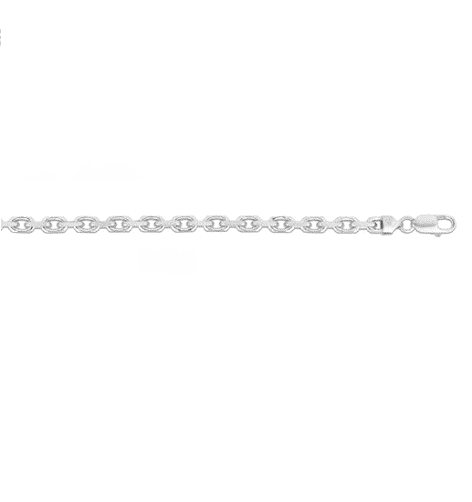Sterling Silver 8.5 Inch 6MM Anchor Chain Bracelet