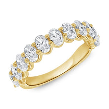 Load image into Gallery viewer, 14k Gold 2.01Ct Diamond Band with 11 Oval Diamonds, available in White, Rose and Yellow Gold
