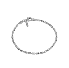 Sterling Silver Rhodium Plated Design Legacy Bracelet 7.25 Inch