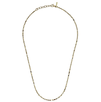 Sterling Silver Gold Plated Design Mirror 16 Inch Necklace