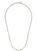 Sterling Silver Gold Plated Design Mirror 16 Inch Necklace
