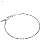 Sterling Silver Rhodium Plated Design Mirror Beaded bracelet 7.25 Inches