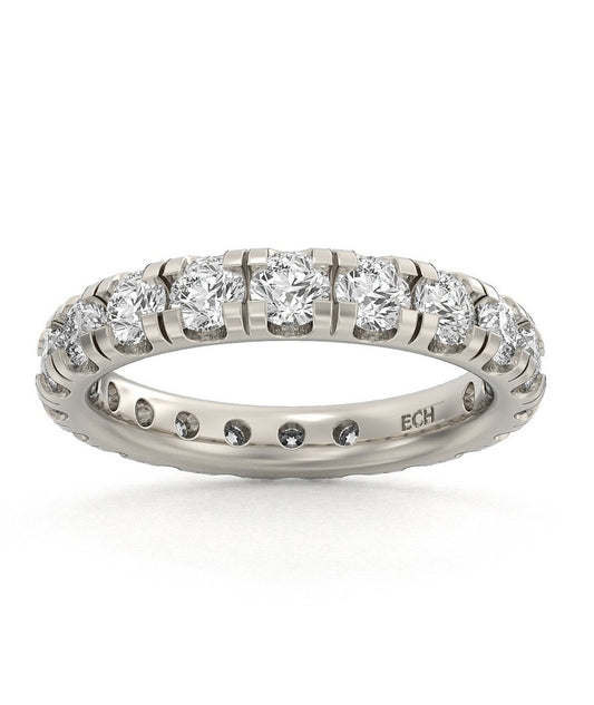 14k White Gold 0.71Ct (27) Diamond Wedding Band