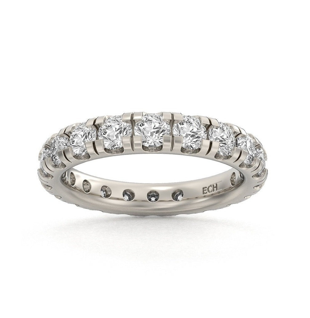 14k White Gold 0.71Ct (27) Diamond Wedding Band