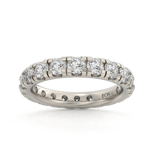 14k White Gold 0.71Ct (27) Diamond Wedding Band