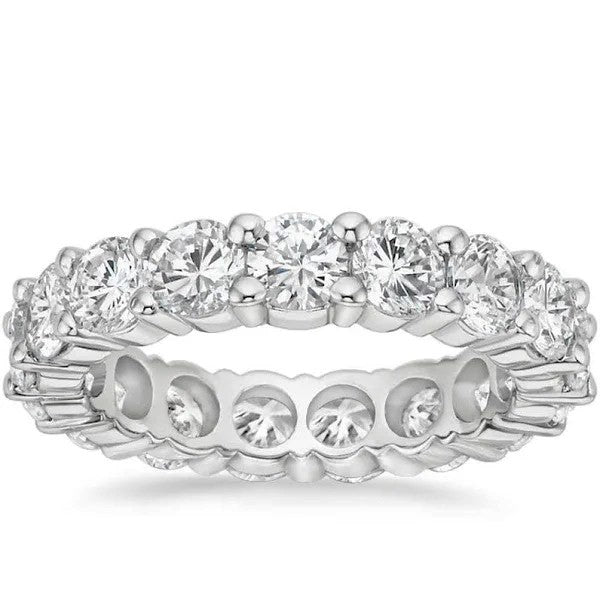 Platinum Diamond Eternity Band 5.67Ct SI1 G, All Diamonds Certified by GIA