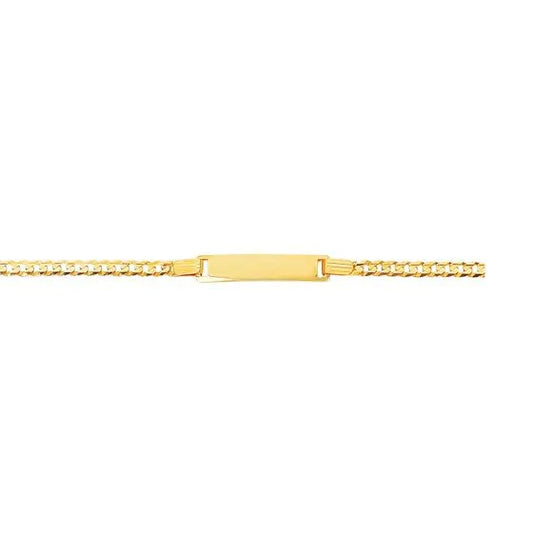 14K Yellow Gold Children's 6 Inch Curb ID Bracelet
