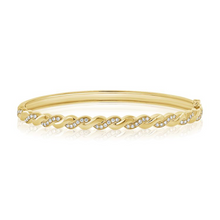 Load image into Gallery viewer, 14k Gold 0.43Ct Diamond Bangle Bracelet with 52 Diamonds, available in White, Rose and Yellow Gold
