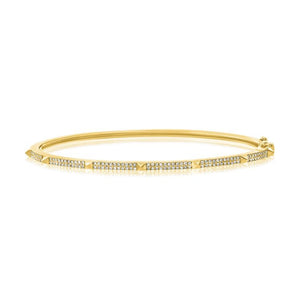 14k Gold 0.40Ct Diamond Bangle Bracelet with 128 Diamonds, available in White, Rose and Yellow Gold