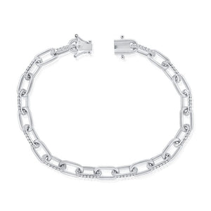 14K Gold 0.70Ct Diamond link Bracelet with 108 Diamonds, available in White, Rose and Yellow Gold