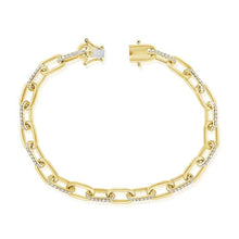 Load image into Gallery viewer, 14K Gold 0.70Ct Diamond link Bracelet with 108 Diamonds, available in White, Rose and Yellow Gold
