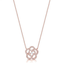 Load image into Gallery viewer, 14k Gold 0.84Ct Diamond Floral Necklace with 58 Diamonds, available in White, Rose and Yellow Gold
