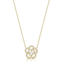 Load image into Gallery viewer, 14k Gold 0.84Ct Diamond Floral Necklace with 58 Diamonds, available in White, Rose and Yellow Gold
