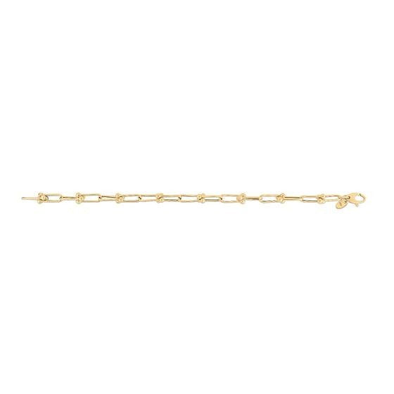 14K Yellow Gold Polished Jax Link 5.9mm Chain with Lobster Clasp.