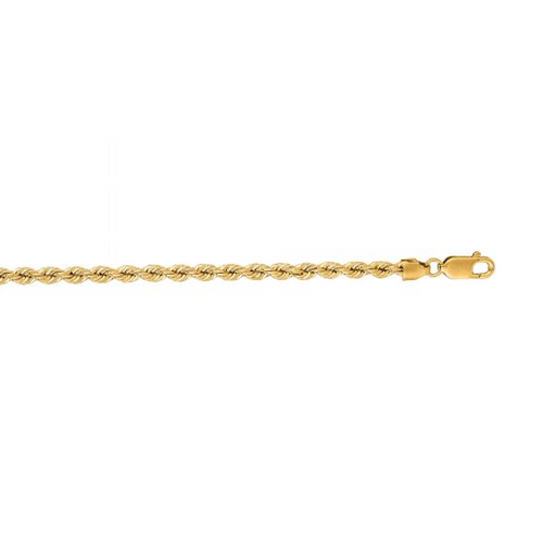 14k Yellow Gold 2.5mm Rope Extender Safety Chain, 2.25 – The Men's Jewelry  Store
