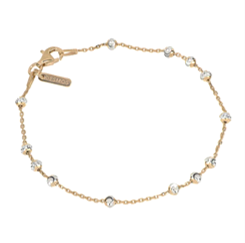 Sterling Silver Gold Plated Beaded Bracelet 7.25 Inch