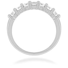 Load image into Gallery viewer, Platinum 1.43Ct Diamond Band with 7 Diamonds Size 6.0
