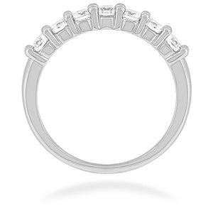 Platinum 1.43Ct Diamond Band with 7 Diamonds Size 6.0