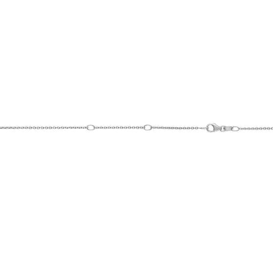 14K Gold 1.3mm Double Extendable Diamond Cut Cable Chain with Jump Ring at 16, 17 and 18 inch, available in White and Yellow Gold