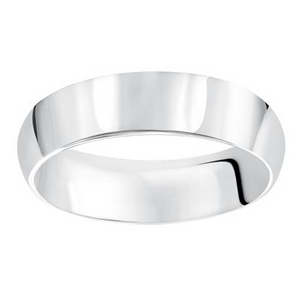 14k White Gold 4.5mm wide Plain Band, size 12.0