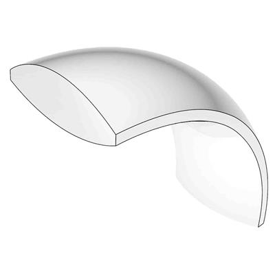 14k White Gold 3.5mm wide plain band, size 10.5