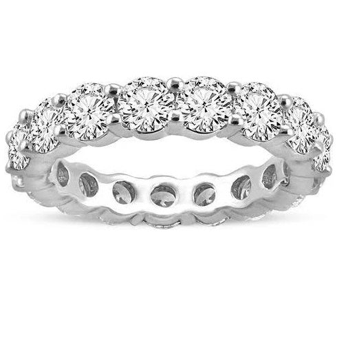 14k White Gold 1.61Ct Diamond Eternity Band, Size 6.0