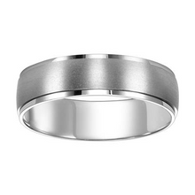 Load image into Gallery viewer, 14k White Gold 6mm satin finished center with polished border, Size 10.0

