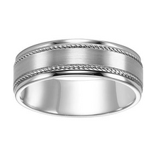Load image into Gallery viewer, 14k White Gold Carved Band Size 10.0
