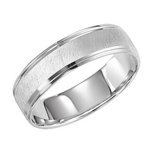 Load image into Gallery viewer, 14k White Gold Diagonal Satin Finish size 10
