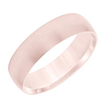 Load image into Gallery viewer, 14k Rose Gold 6mm Width Comfort Fit Band with Brushed Finish and Flat Edge, Size 10.0
