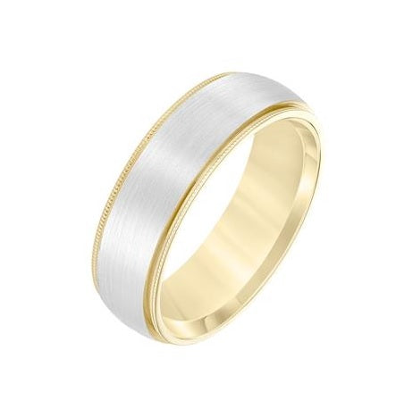 14k Yellow and White Gold Wedding Band, Size 10.0
