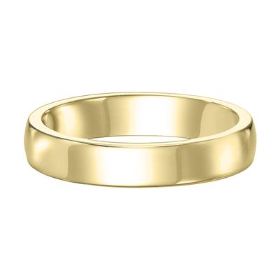 14k Yellow Gold 4mm Plain Band, Size 10.0