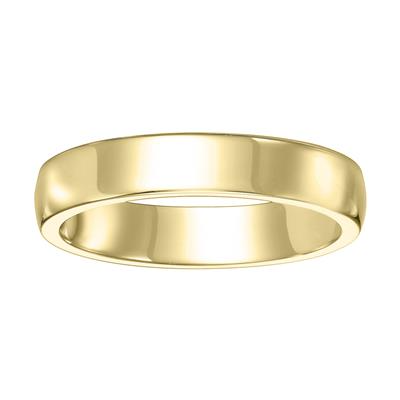 14k Yellow Gold 4mm Plain Band, Size 10.0