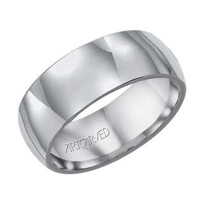 Tungsten Carbide 8mm wide Plain Band, size 10