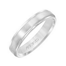 Load image into Gallery viewer, 14k White Gold Horizontal Brushed Finish with Polished edge, size 10
