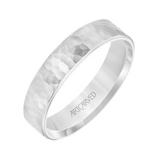 Load image into Gallery viewer, 14k White Gold Carved Band 5mm Wide, Size 10.0
